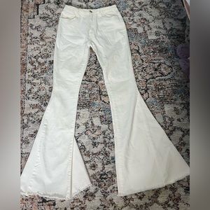 Altar’d State flare white jeans, size: S